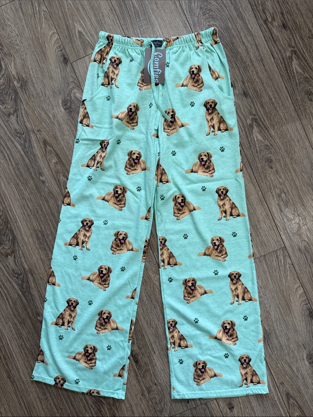 Mint Green Dog Print Pajama Pants S NWT